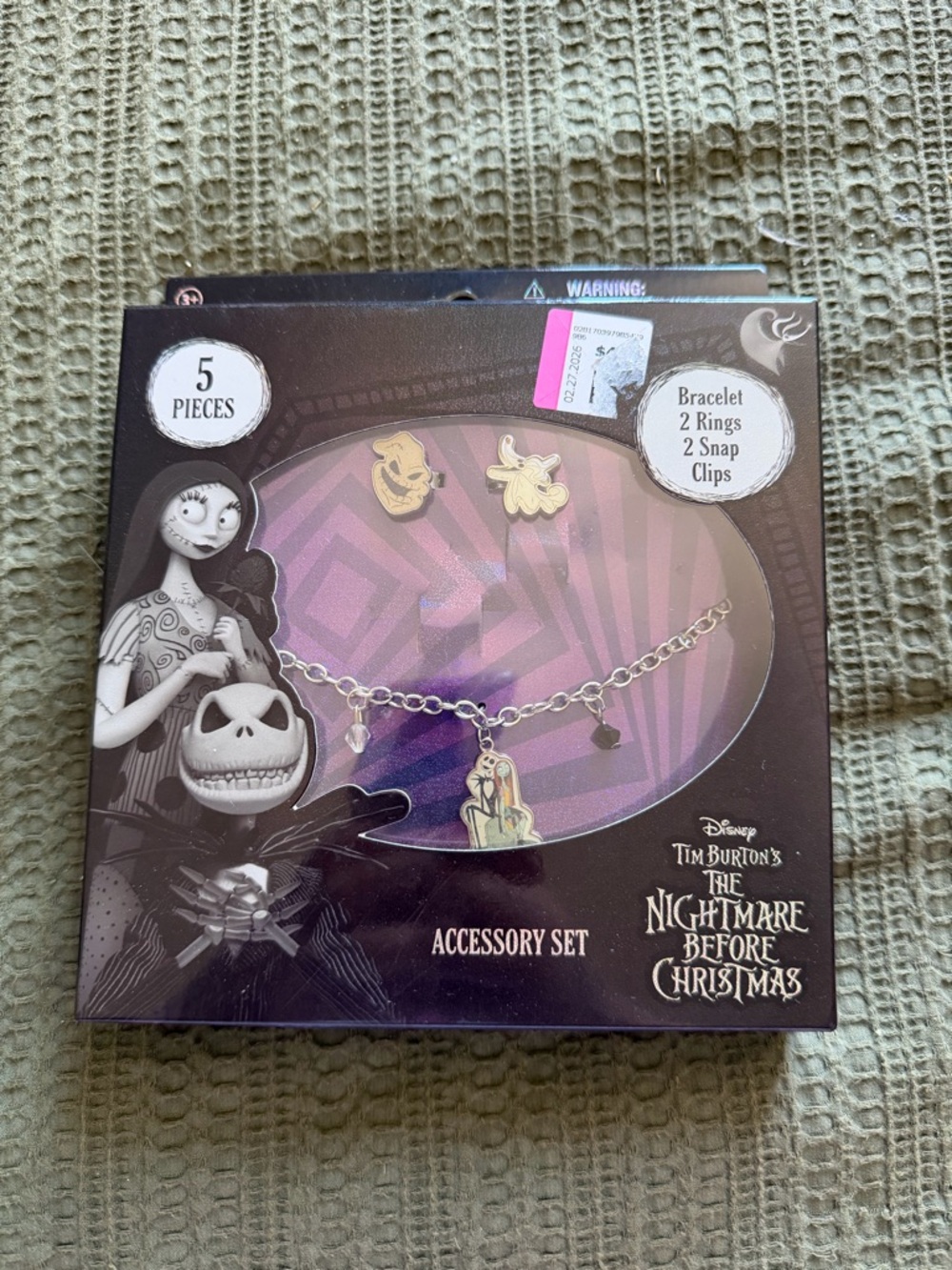 Disney Emo Kidcore Nightmare Before Christmas Rings And Necklace Set